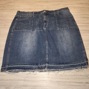 Cato Premium Blue Jean Skirt Women's Size 16 B4